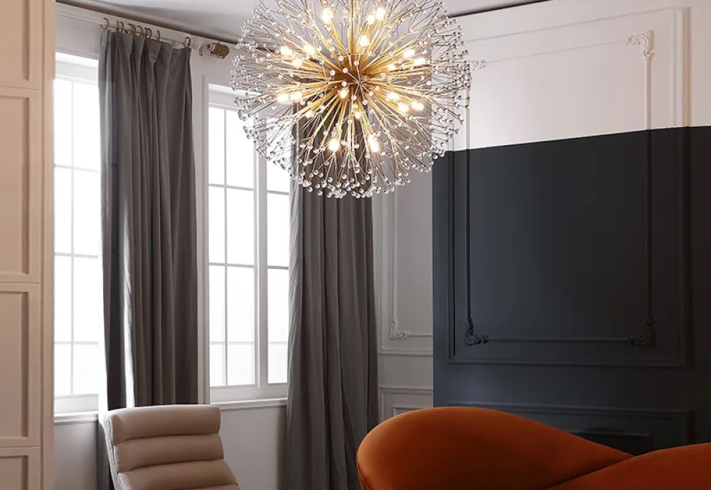 crystal globe chandelier light